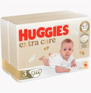 Scutece Extra Care Mega marimea 3 pentru 6-10 kg, 144 bucati, Huggies