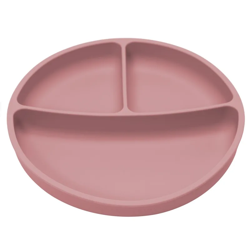 Farfurie compartimentata din silicon cu ventuza Old Rose 6 luni+, 1 bucata, Appekids — preț și oferte