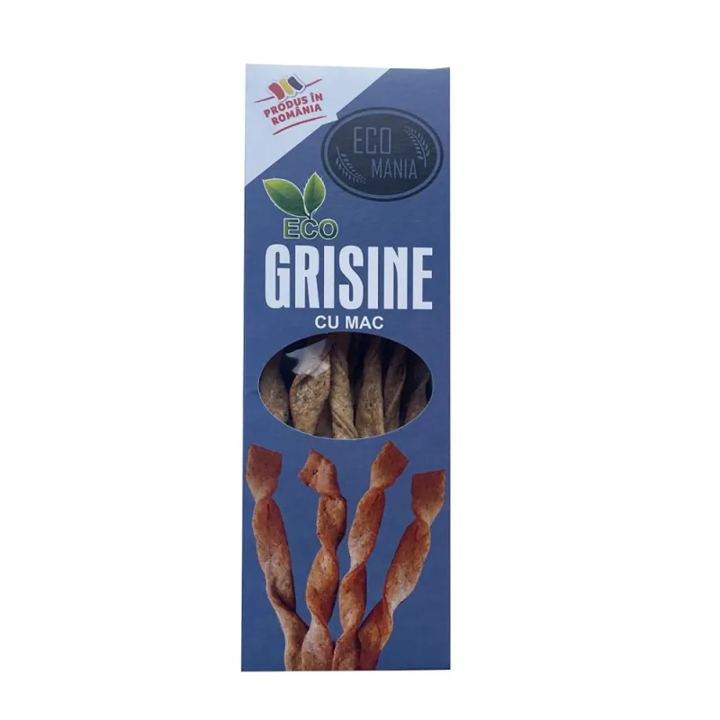 Grisine cu mac Bio, 125g, Ecomania — preț și oferte