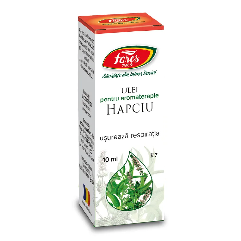 Ulei pentru aromoterapie Hapciu Usureaza Respiratia, R7, 10 ml, Fares — preț și oferte