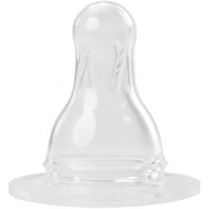 Baby Nova 17302 Tetine silicon rotunde pentru lapte talie uni 0-24 luni 2 bucati