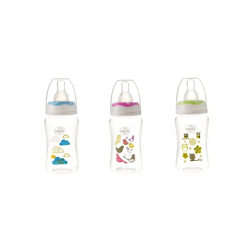 Minut Baby Biberon sticla 0+ luni tetina silicon 125 ml — preț și oferte