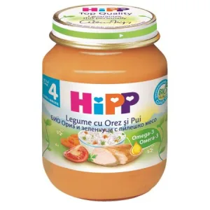 Hipp Piure Legume Orez si Pui 4+ luni 125 g