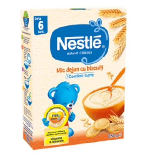 Nestle Mic dejun Cereale cu biscuiti 6+ luni 250 g — preț și oferte