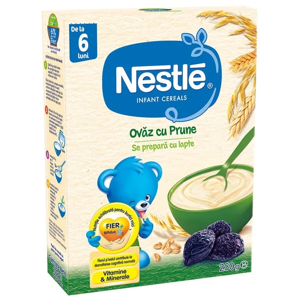 Nestle Cereale Ovaz cu Prune 6+ luni 250 g — preț și oferte