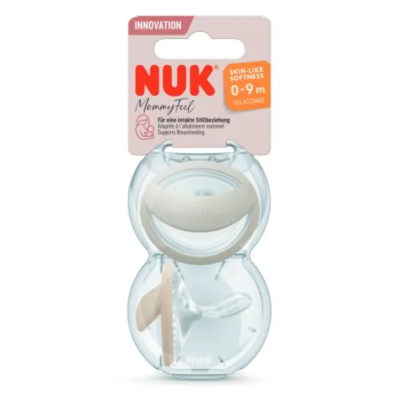 Set 2 suzete din silicon Mommy Feel, gri, 0-9 luni, Nuk — preț și oferte