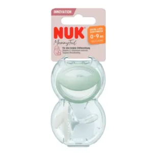 Set 2 suzete din silicon Mommy Feel, verde, 0-9 luni, Nuk