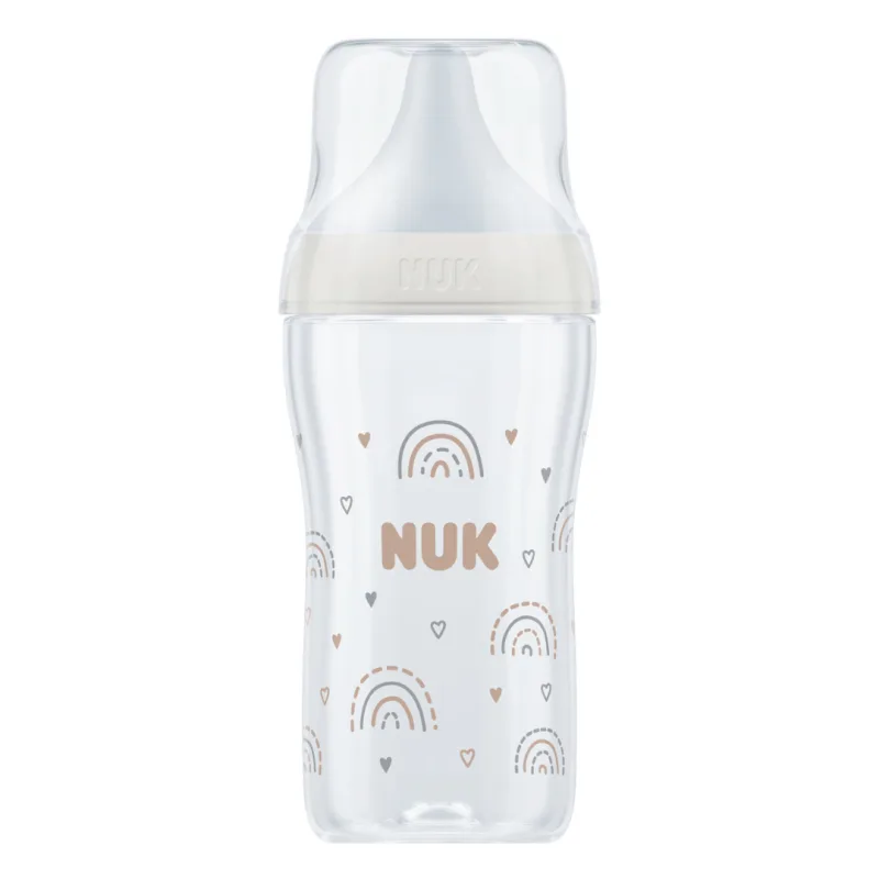 Biberon Perfect Match, Curcubeu, tetina marimea M, 260ml, Nuk — preț și oferte