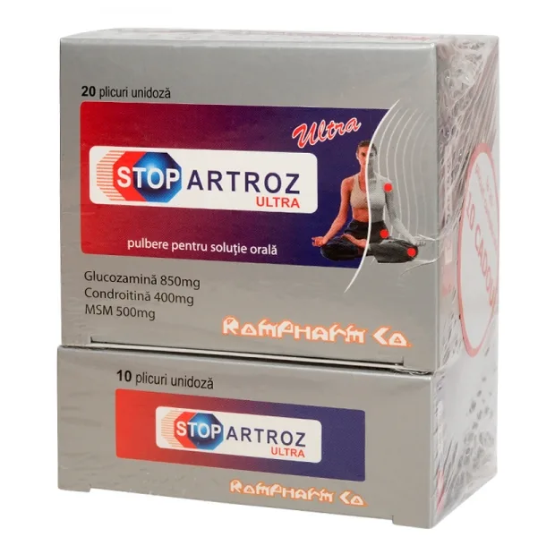 Stop Artroz ultra pulbere orala 20 plicuri + 10 plicuri Cadou ROMPHARM — preț și oferte