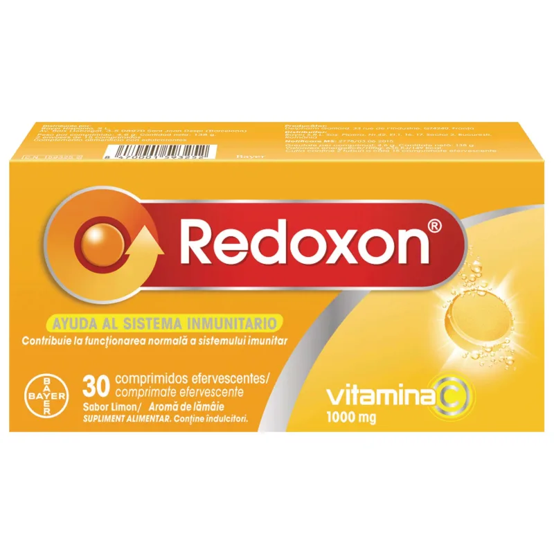 Redoxon sprijin imunitar esential Vitamina C 1000mg 30 tablete efervescente lamaie BAYER — preț și oferte