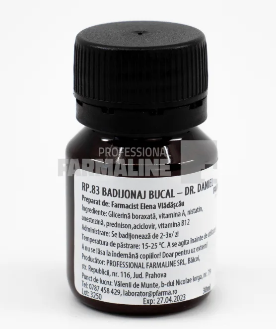 Badijonaj contra aftelor - Dr. Daniel 30 ml Laborator Professional Farmaline — preț și oferte