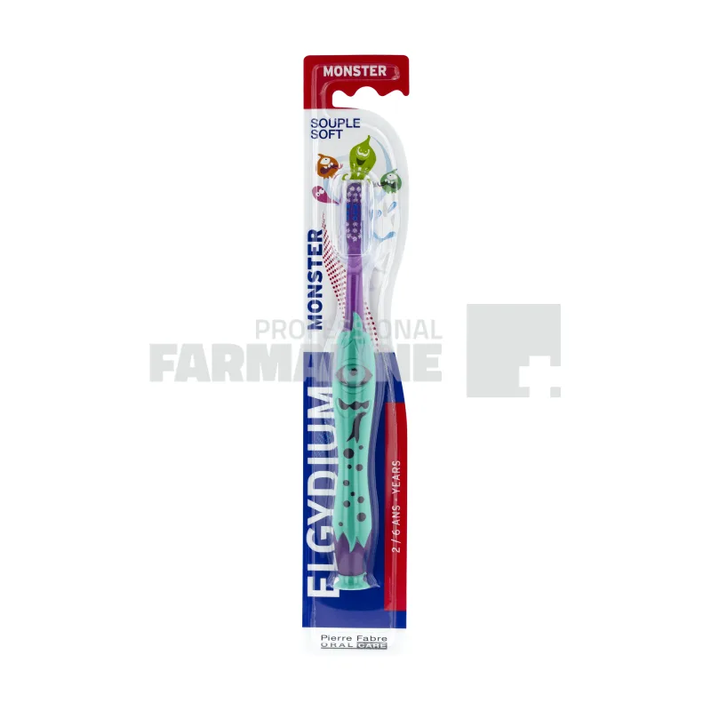 Elgydium Kids Periuta de dinti Monster 2-6 ani — preț și oferte