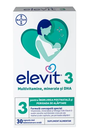 Elevit 3 - Multivitamine pentru perioada postnatala si de alaptare – 30 capsule