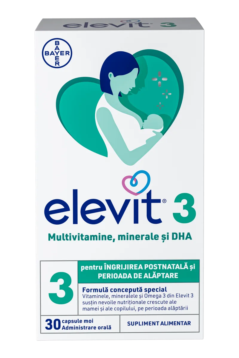 Elevit 3 - Multivitamine pentru perioada postnatala si de alaptare – 30 capsule BAYER — preț și oferte