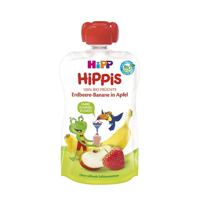 Piure din mar, capsuni si banana HiPPiS, +12 luni, 100 g, Hipp — preț și oferte