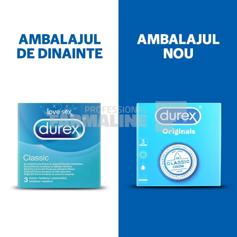 Durex Originals Prezervative 3 bucati — preț și oferte