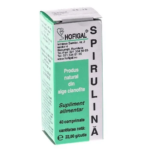 Spirulina 200 mg 40 comprimate HOFIGAL — preț și oferte