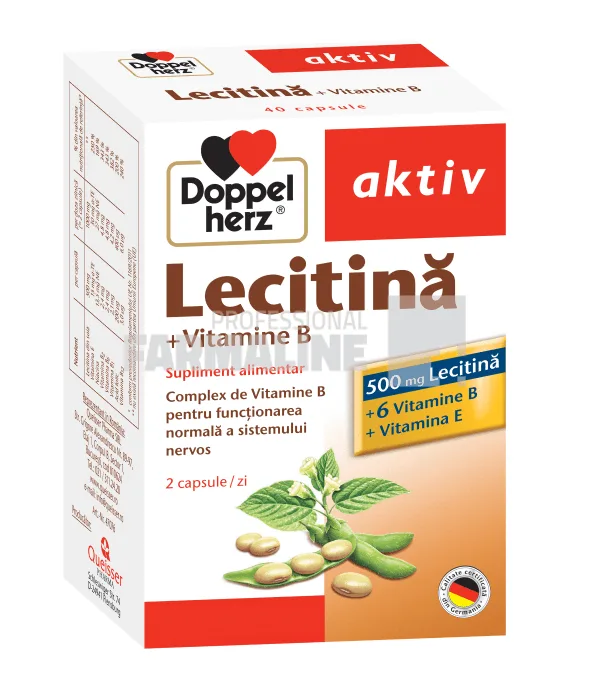 Doppelherz Aktiv Lecitina 500 mg + Vitamine B + Vitamina E 40 tablete — preț și oferte