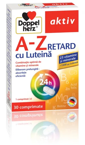 Doppelherz Aktiv A-Z Retard cu luteina 30 comprimate