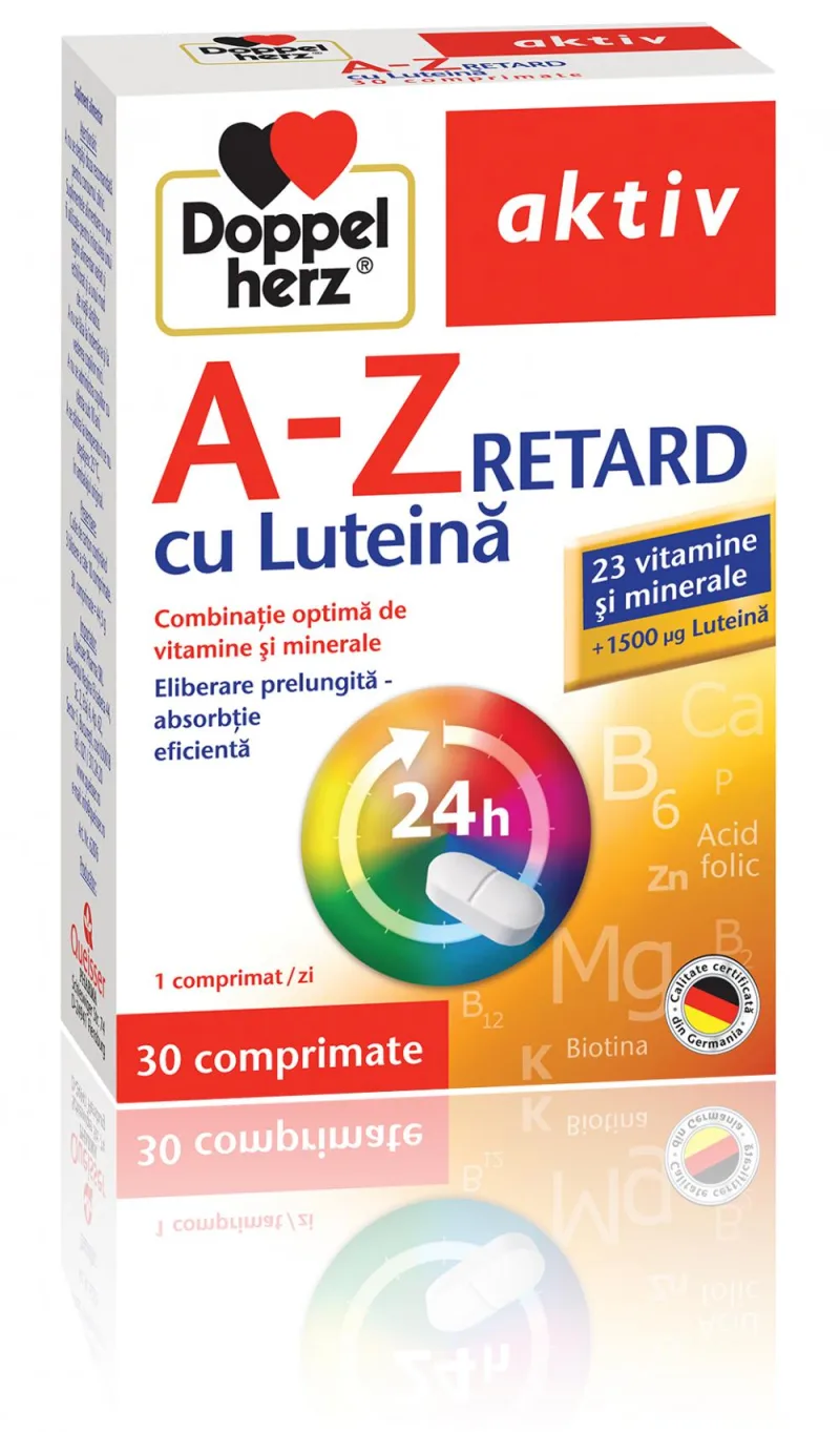 Doppelherz Aktiv A-Z Retard cu luteina 30 comprimate — preț și oferte