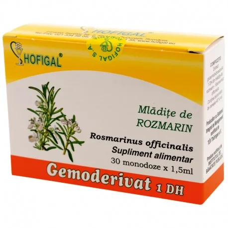Gemoderivat 1 DH Mladite de rozmarin 30 monodoze HOFIGAL — preț și oferte