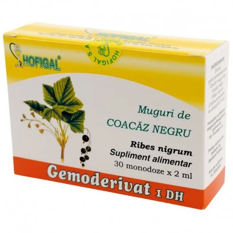 Gemoderivat 1 DH muguri de coacaz negru 30 monodoze HOFIGAL — preț și oferte