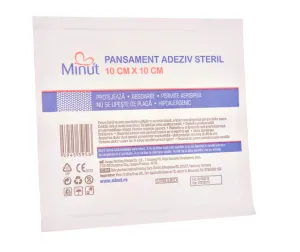 Minut Pansament adeziv steril 10 cm x 10 cm