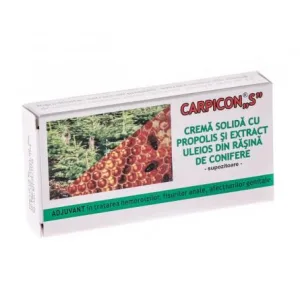 Carpicon ""S"" Crema solida cu Propolis si Extract uleios de Rasina de conifere 10 bucati x 1g