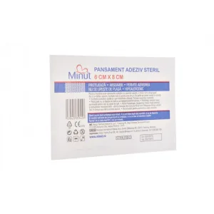 Minut Pansament adeziv steril 6 cm x 8 cm