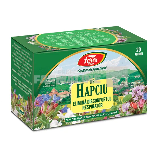 Fares Ceai Hapciu Raceala si gripa antiinflamator si antiinfectios 20 plicuri — preț și oferte