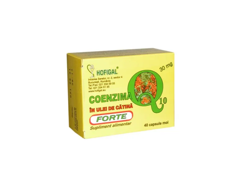 Coenzima Q10 in Ulei de catina 30 mg capsule moi HOFIGAL — preț și oferte