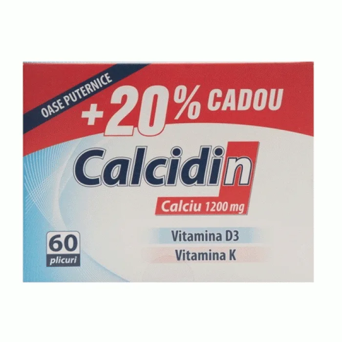 Calcidin + Vitamina D3 + Vitamina K 60 plicuri 20% Cadou ZDROVIT — preț și oferte