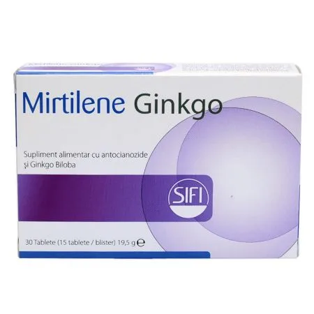 Mirtilene Ginkgo 30 tablete S.I.F.I. SPA — preț și oferte