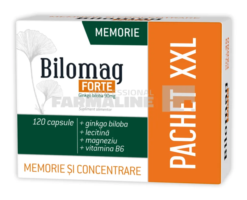 Bilomag Forte Memorie 90 mg 120 capsule (90 + 30 Cadou) ZDROVIT — preț și oferte