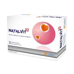 Natalvit IQ 30 comprimate filmate + 30 capsule gelatinoase moi
