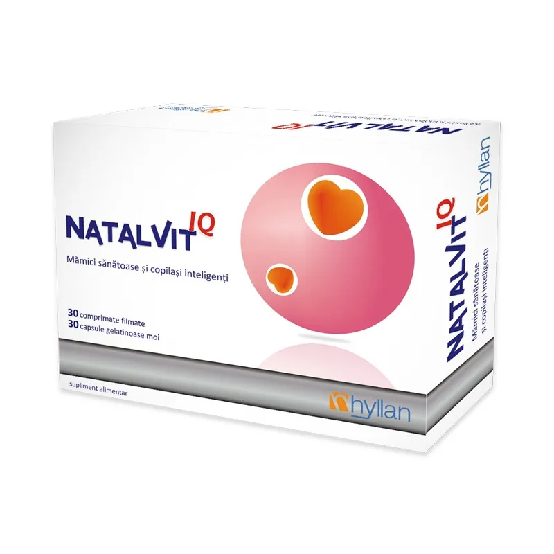 Natalvit IQ 30 comprimate filmate + 30 capsule gelatinoase moi Hylan Pharma — preț și oferte