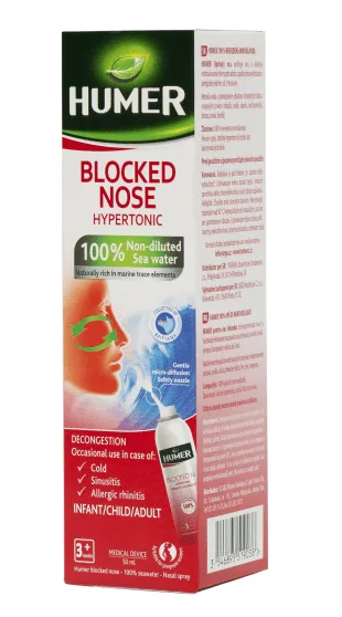 Humer Decongestionant nazal 100% Apa de Mare pentru adulti/copii 50 ml — preț și oferte