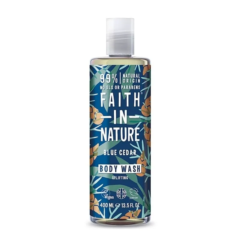 Faith in Nature Gel de dus natural pentru barbati cu Cedru Albastru, 400 ml — preț și oferte