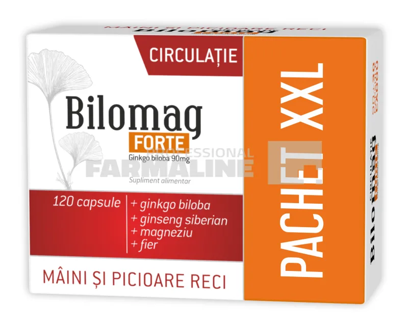 Bilomag Forte Circulatie 90 mg 120 capsule (90 + 30 Cadou) ZDROVIT — preț și oferte