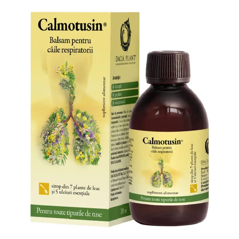 Calmotusin sirop, 200 ml, Dacia Plant — preț și oferte