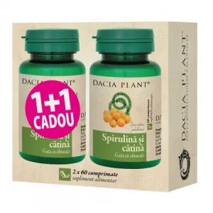 Spirulina si Catina 60 comprimate 1 + 1 Gratis