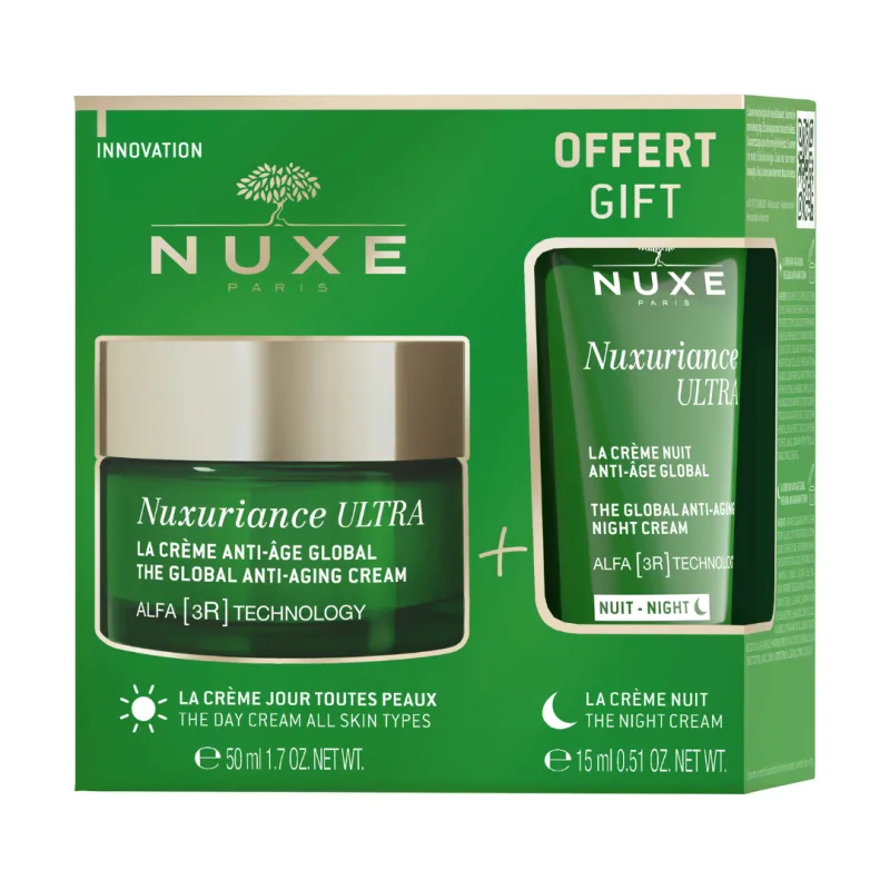 Set Crema antirid de zi, 50 ml + Crema de noapte, 15 ml Nuxuriance Ultra, Nuxe — preț și oferte