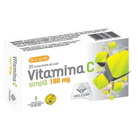 Vitamina C fara zahar 180 mg 20 comprimate HELCOR — preț și oferte