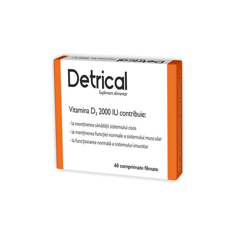 Detrical D3 2000 IU 60 comprimate filmate ZDROVIT — preț și oferte