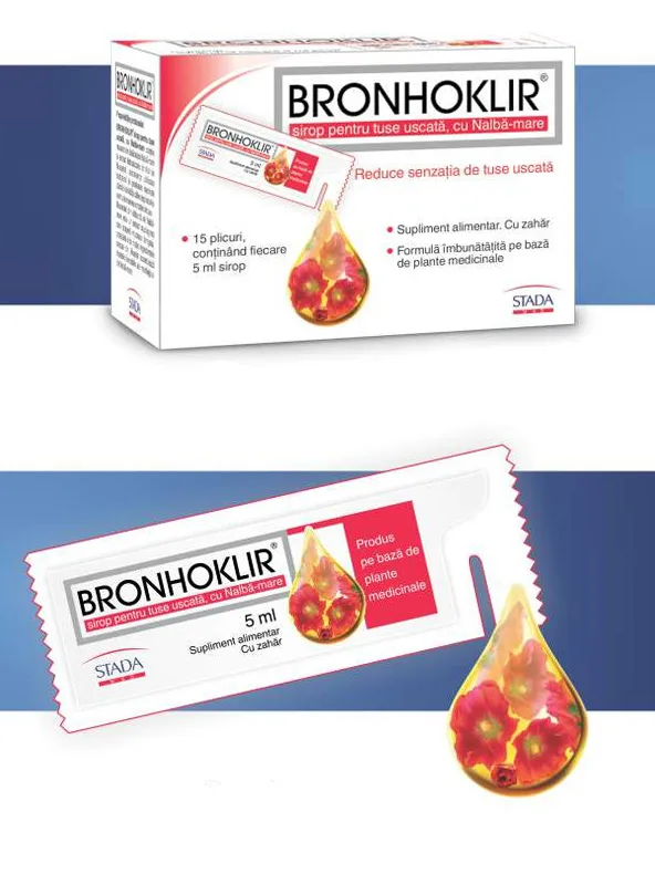 Bronhoklir Sirop pentru tuse uscata 5 ml x 15 STADA — preț și oferte