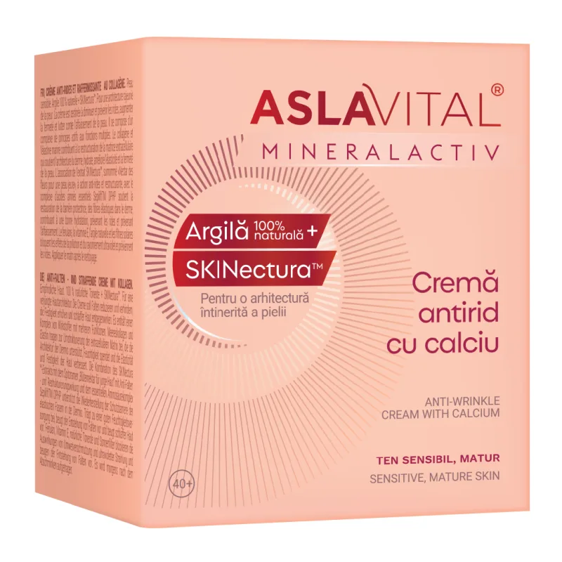 Crema antirid cu calciu, ten sensibil, 50ml, Aslavital FARMEC — preț și oferte
