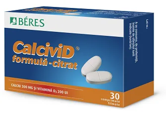 Beres Calcivid citrat 30 comprimate — preț și oferte
