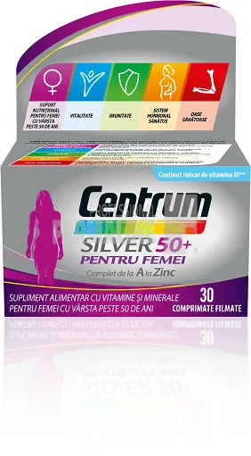 Centrum Silver 50+ de la A la Zinc pentru femei 30 comprimate — preț și oferte