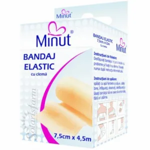 Minut Bandaj Elastic cu clema 7,5 cm x 4,5 m