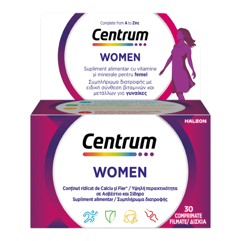 Complet de la A la Z pentru femei, 30 comprimate, Centrum — preț și oferte